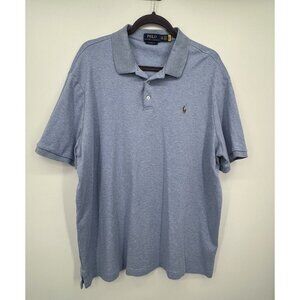 Polo Ralph Lauren Mens Short Sleeve Polo Shirt Sz XXL Cotton Blue Preppy Golf